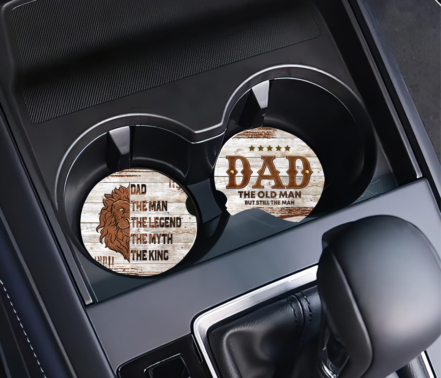 Dad The Old Man & Dad The Man - Father's Day Car Coasters