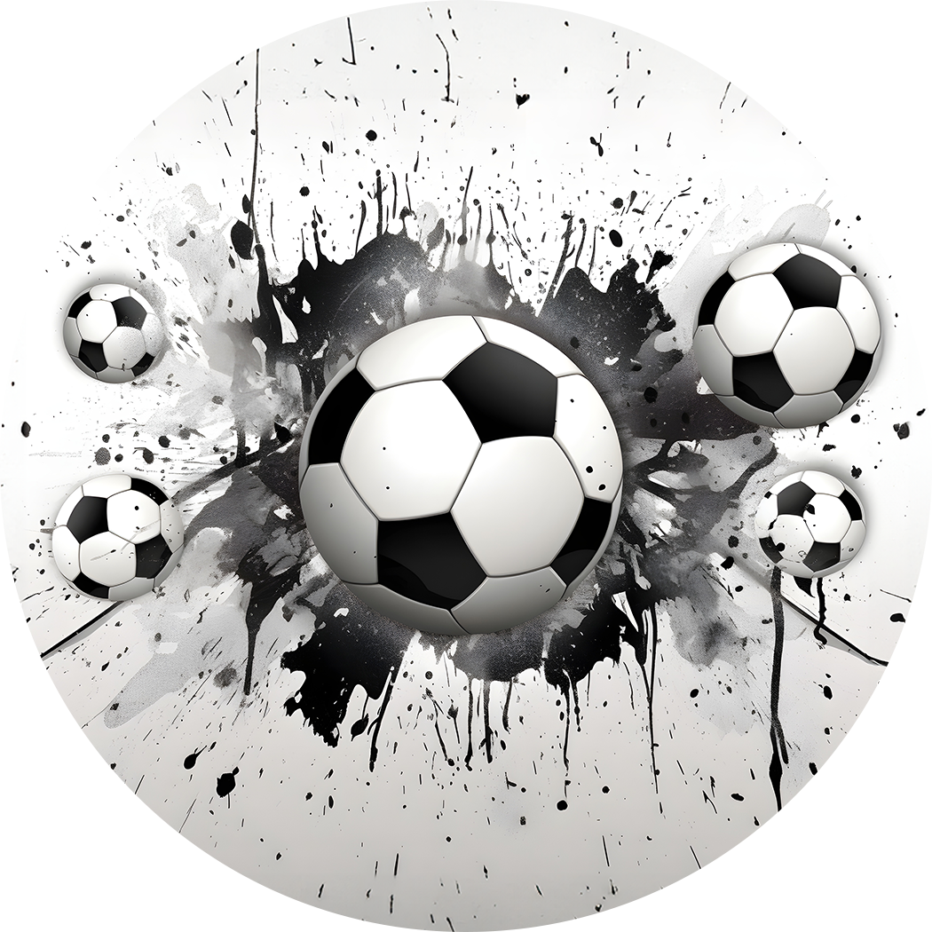 Soccer Ball Splash Back Mug and Coaster Set - White