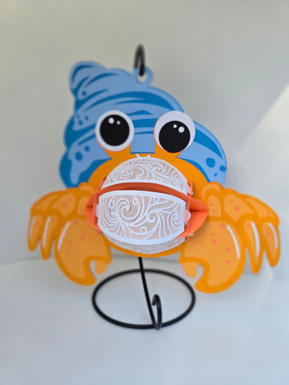 Hermit Crab and Crab 3D Shadow Box LED Light Up Lantern