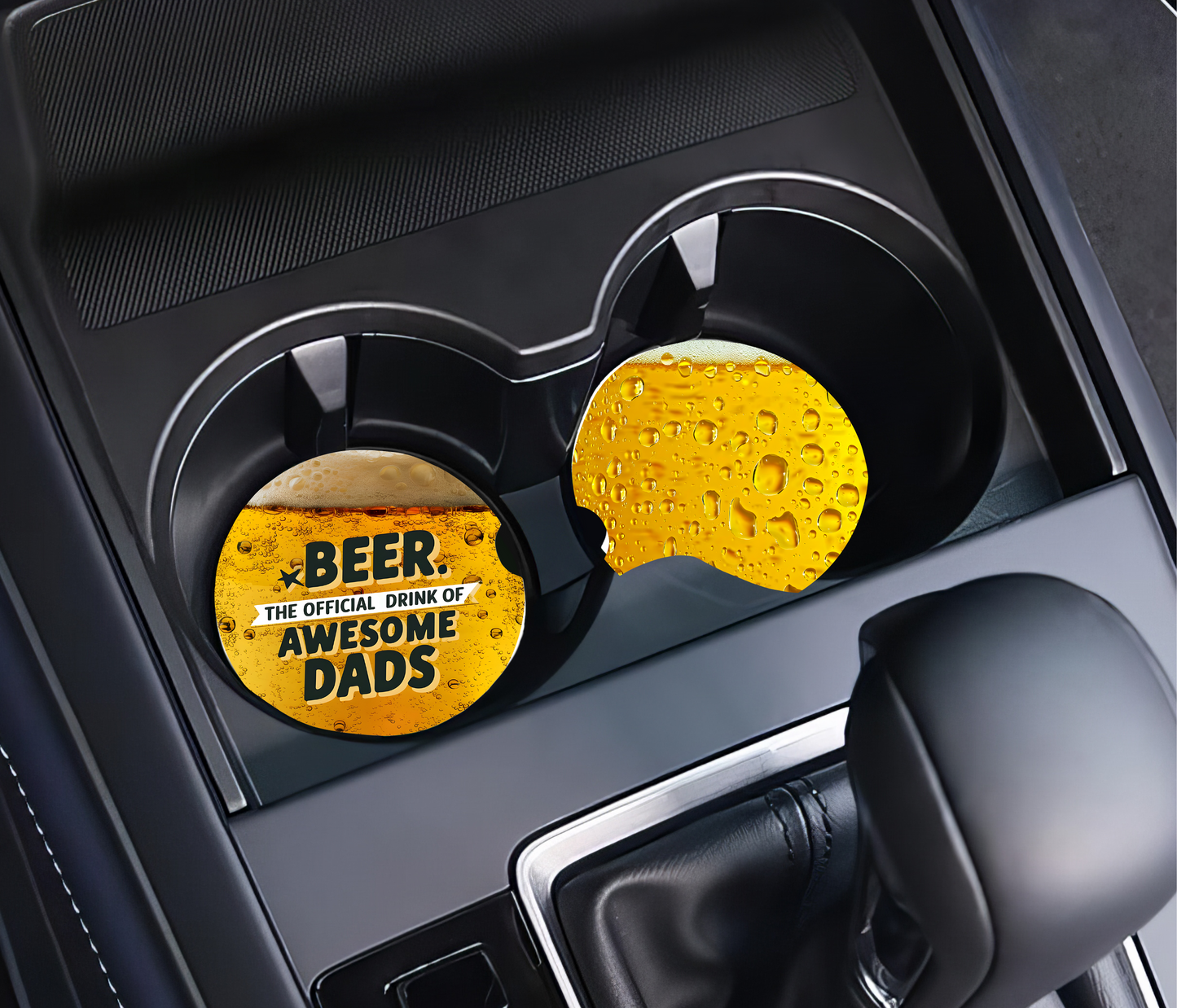 Beer The Official Drink of Awesome Dads  - Father's Day Car Coasters