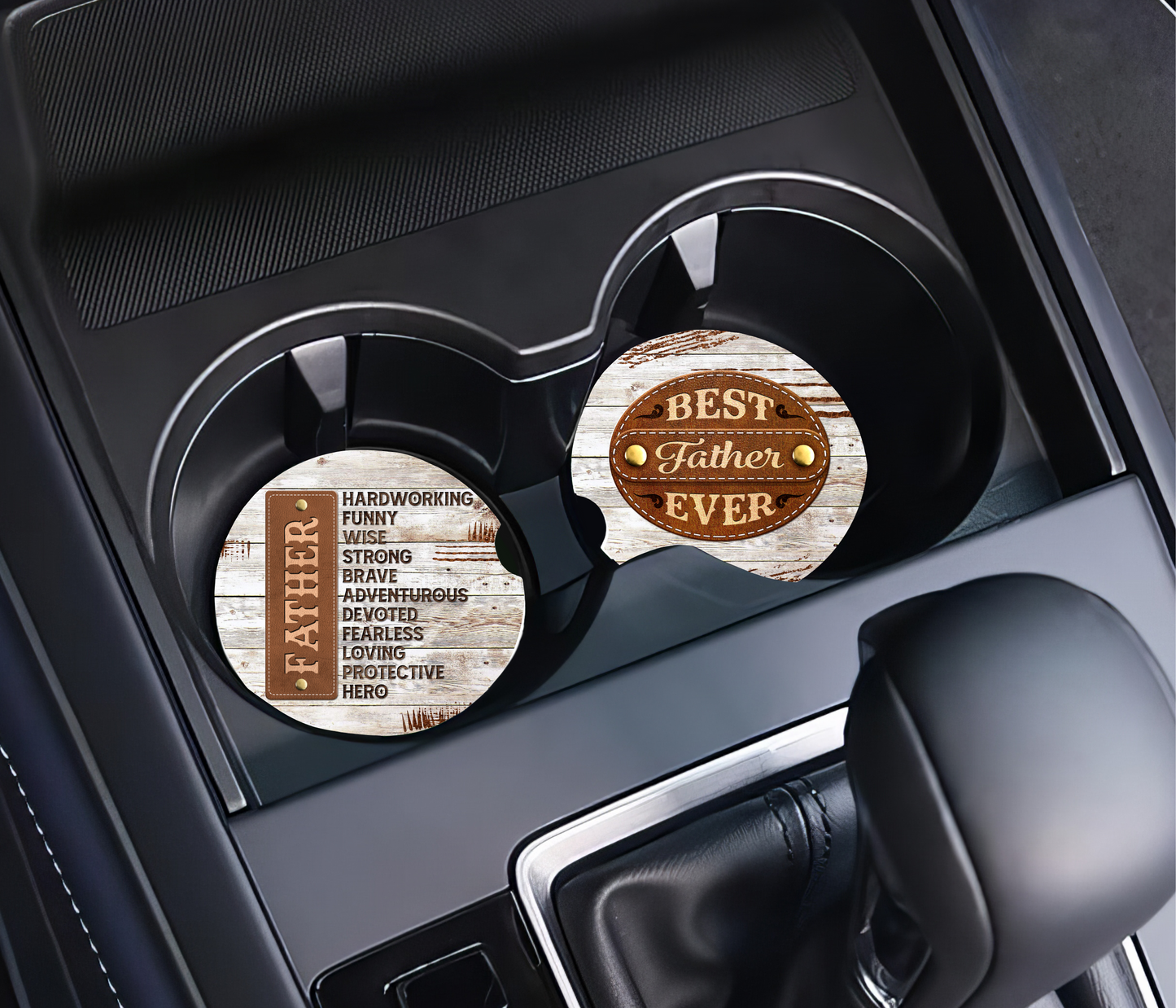 Best Father Ever & Father Definition  - Father's Day Car Coasters