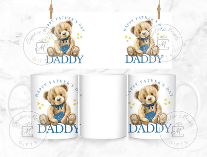 Happy Father's Day Daddy Bear Mug and Coaster Set
