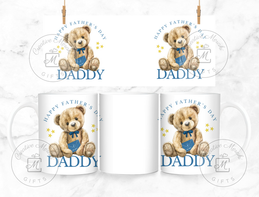 Happy Father's Day Daddy Bear Mug and Coaster Set