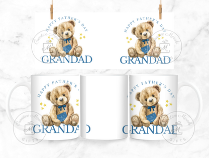 Happy Father's Day Grandad Bear Mug and Coaster Set