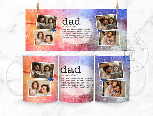 Personalised Best Dad Definition Photo Mug