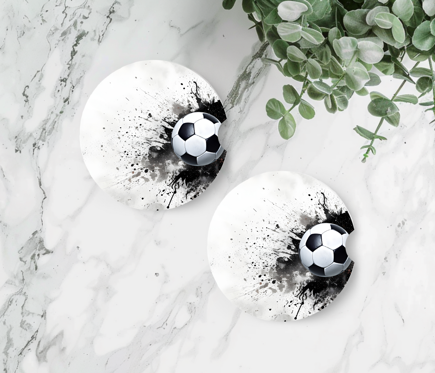 Football on White  - Father's Day Car Coasters