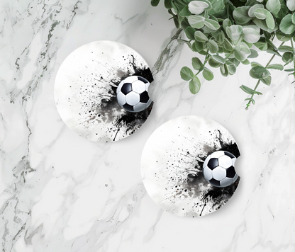 Football on White  - Father's Day Car Coasters