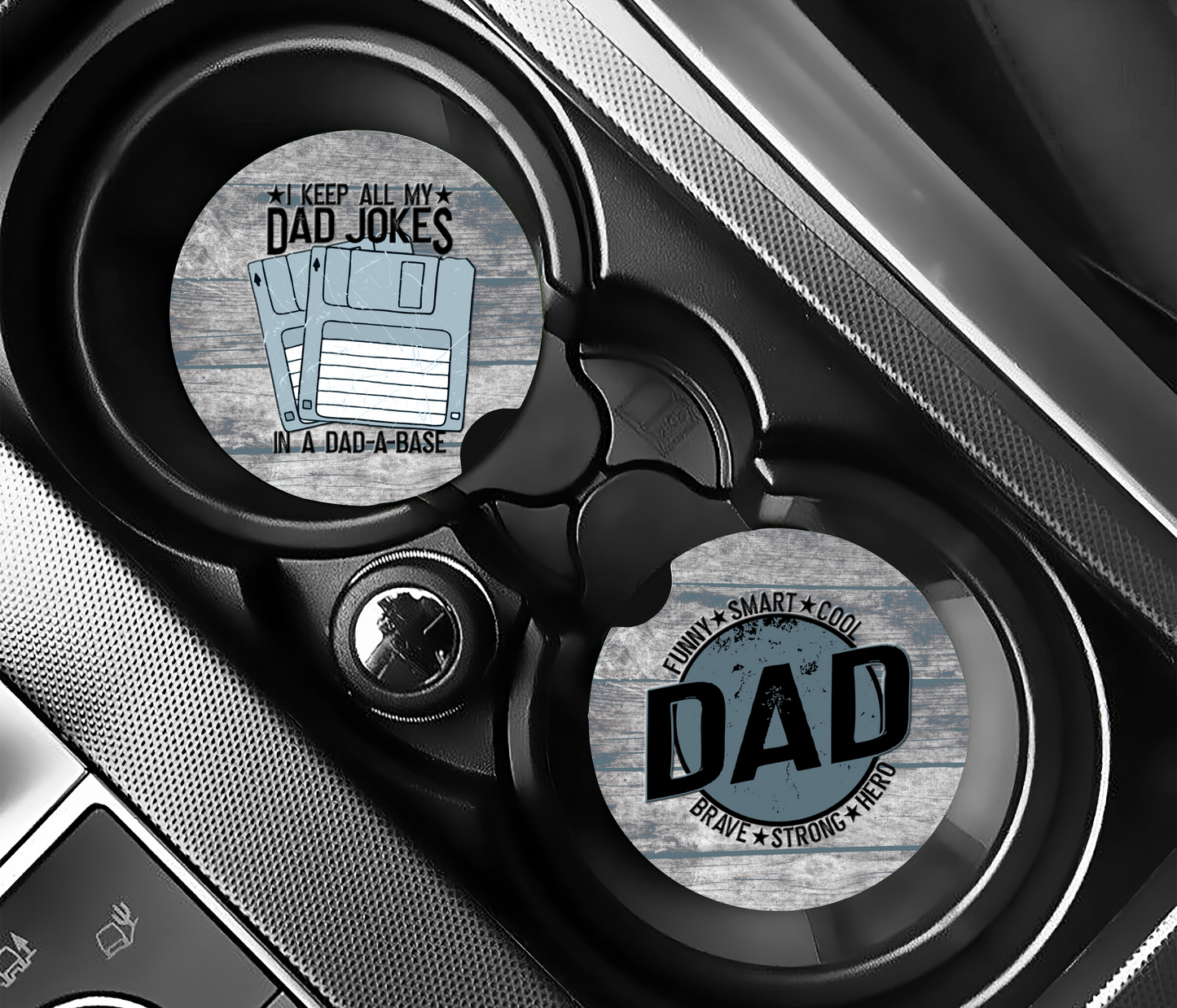 Funny Dad & I Keep All My Dad Jokes  - Father's Day Car Coasters