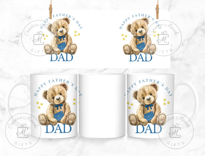 Happy Father's Day Dad Bear Mug and Coaster Set