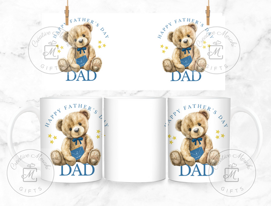 Happy Father's Day Dad Bear Mug and Coaster Set