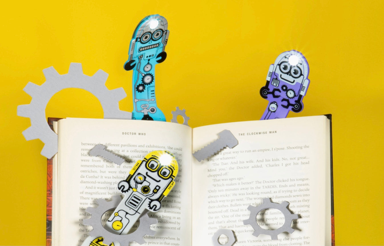 Robot Flexilight Led 2 in 1 Reading Book Light/Bookmark
