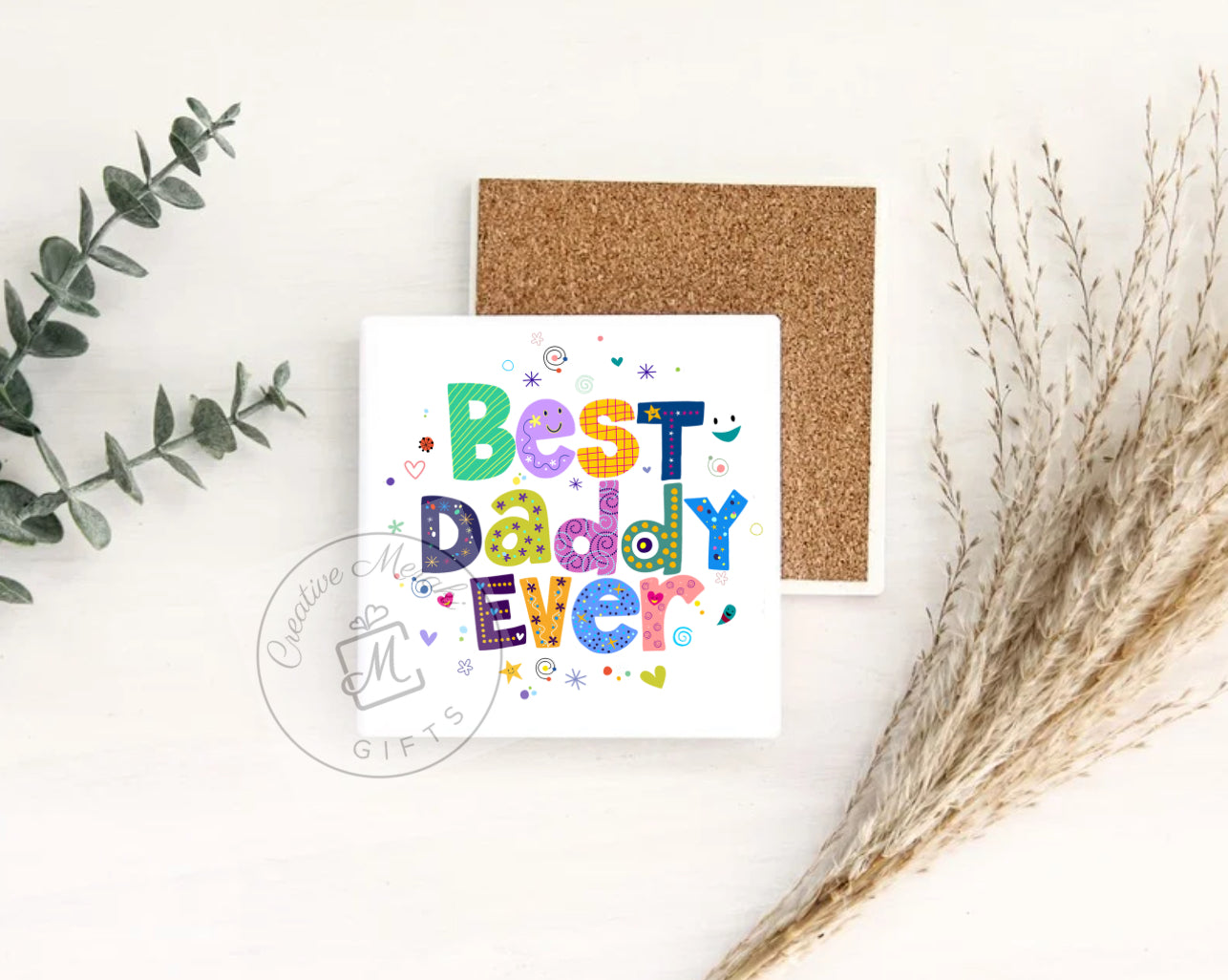 Personalised Best Daddy Ever Photo Mug and Coaster Set