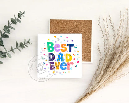 Personalised Best Dad Ever Photo Mug and Coaster Set