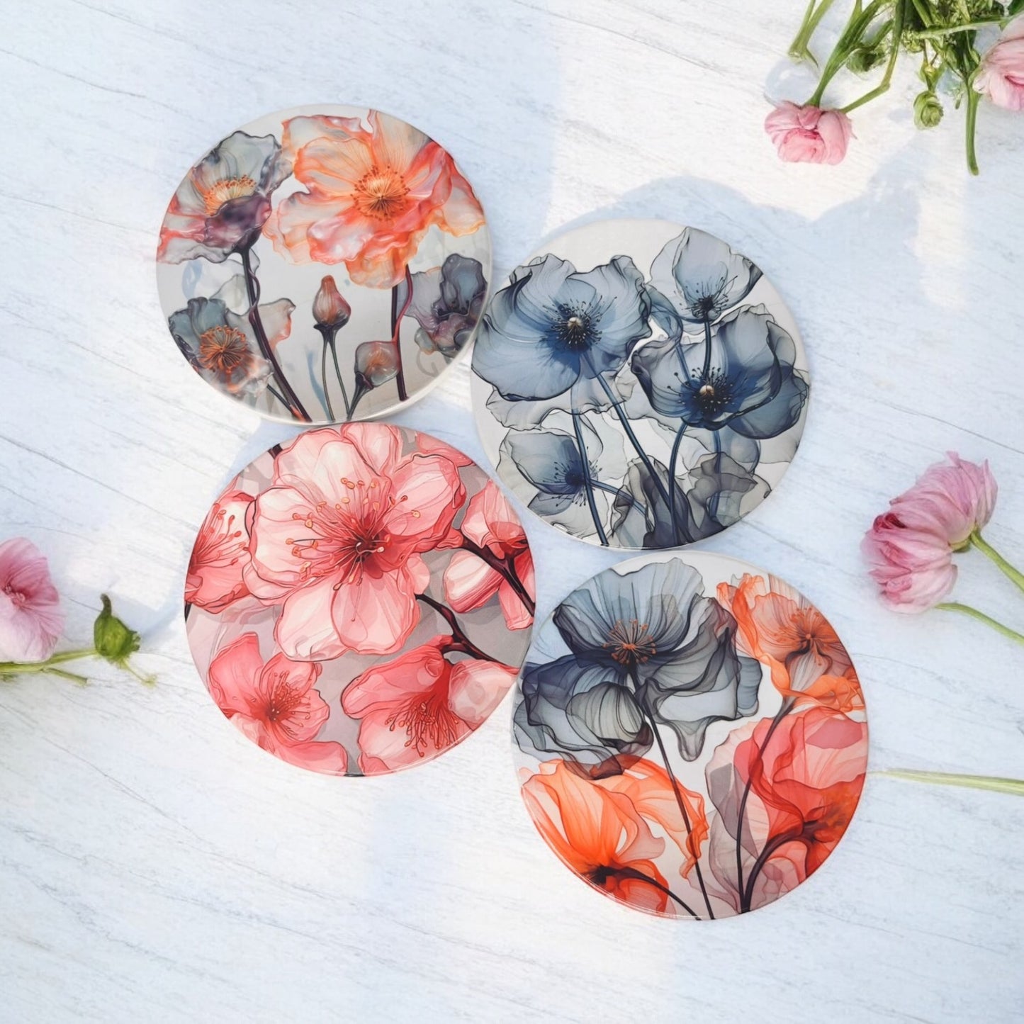 3D Floral Coasters