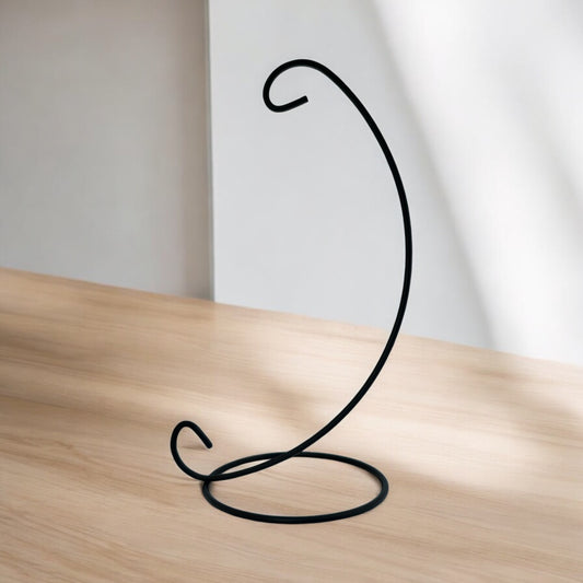 Metal Ornament and Lantern Display Stand – Black
