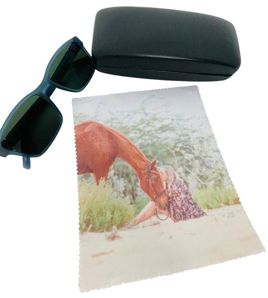 Personalised Photo Glasses and Lens Cleaning Cloth - Add Your Own Photo