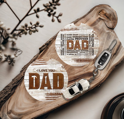 I Love You Dad & Dad Definition  - Father's Day Car Coasters
