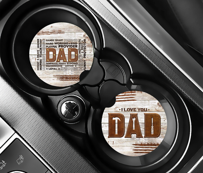 I Love You Dad & Dad Definition  - Father's Day Car Coasters