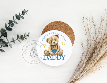 Happy Father's Day Daddy Bear Mug and Coaster Set