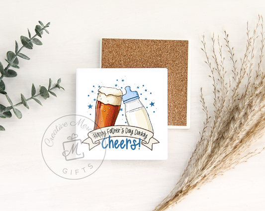 Happy Father's Day Daddy Cheers Coaster