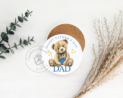 Happy Father's Day Dad Bear Mug and Coaster Set